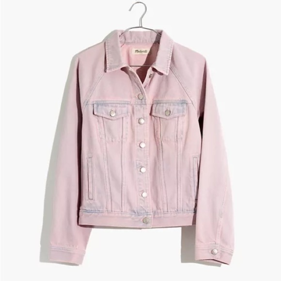 Madewell Jackets & Blazers - Madewell The Raglan Oversized Jean Jacket Overdyed Edition pink medium
